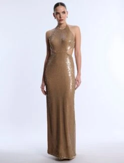 BCBGMAXAZRIA Sequin Cutout Halter Gown 13 BCBGMAXAZRIA Sequin Cutout Halter Gown -BCBGMAXAZRIA Shop 791013 2256 4