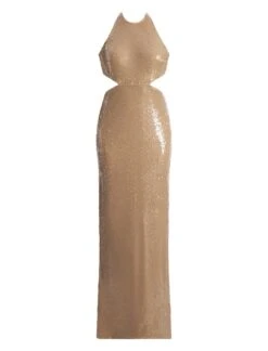 BCBGMAXAZRIA Sequin Cutout Halter Gown 17 BCBGMAXAZRIA Sequin Cutout Halter Gown -BCBGMAXAZRIA Shop 791013 2256 7