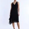 BCBGMAXAZRIA Twist And Drape Combo Dress