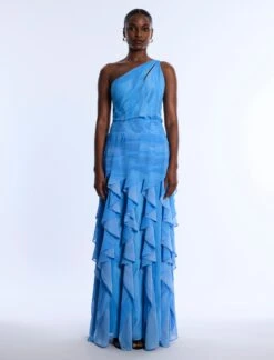 BCBGMAXAZRIA Printed One Shoulder Gown -BCBGMAXAZRIA Shop 791077 9125 4