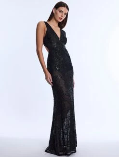 BCBGMAXAZRIA Embellished Cut-Out Gown -BCBGMAXAZRIA Shop 791108 199 3