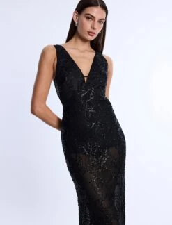 BCBGMAXAZRIA Embellished Cut-Out Gown -BCBGMAXAZRIA Shop 791108 199 4