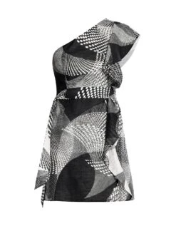 BCBGMAXAZRIA One Shoulder Flounce Mini -BCBGMAXAZRIA Shop 791121 9123 7