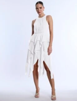 BCBGMAXAZRIA Ruffle Skirt Dress