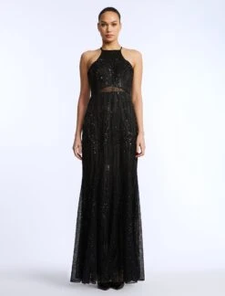 BCBGMAXAZRIA Embellished Gown