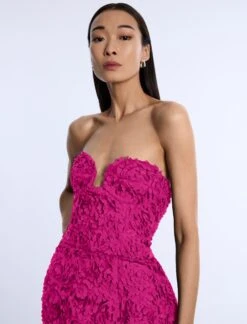 BCBGMAXAZRIA Strapless 3D Floral Dress -BCBGMAXAZRIA Shop 79114195 1285 5