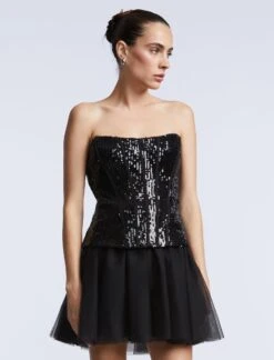 BCBGMAXAZRIA Sequin Lace Peplum Tulle Dress -BCBGMAXAZRIA Shop 79114212 199 4