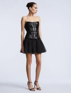 BCBGMAXAZRIA Sequin Lace Peplum Tulle Dress -BCBGMAXAZRIA Shop 79114212 199 6
