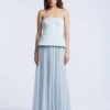 BCBGMAXAZRIA Strapless Peplum Gown
