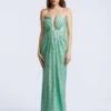 BCBGMAXAZRIA Plunging U Neckline Gown