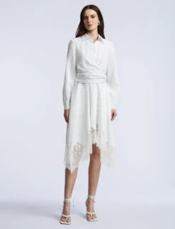 BCBGMAXAZRIA Stripe Shirt Dress With Lace -BCBGMAXAZRIA Shop 79114237 9112 5