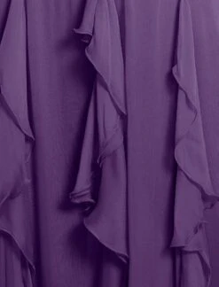 BCBGMAXAZRIA Ruffle Halter Chiffon Gown -BCBGMAXAZRIA Shop 79114272 Purple 6