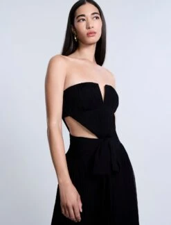 BCBGMAXAZRIA Cutout Shirring Bow Tie Gown -BCBGMAXAZRIA Shop 79114274 199 5