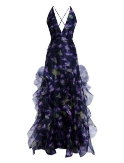 BCBGMAXAZRIA Printed Organza Gown -BCBGMAXAZRIA Shop 79114276 9251 7