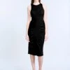 BCBGMAXAZRIA Hardware Ruched Midi Dress