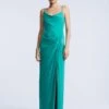 BCBGMAXAZRIA Cowl Draped Gown With Twist