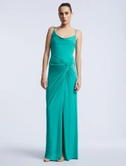 BCBGMAXAZRIA Cowl Draped Gown With Twist -BCBGMAXAZRIA Shop 79114306 9241 5