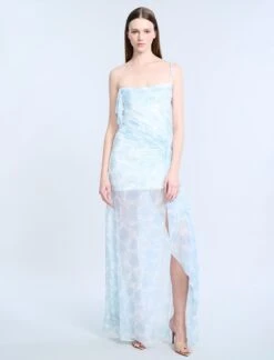 BCBGMAXAZRIA Mesh & Sequin Gown