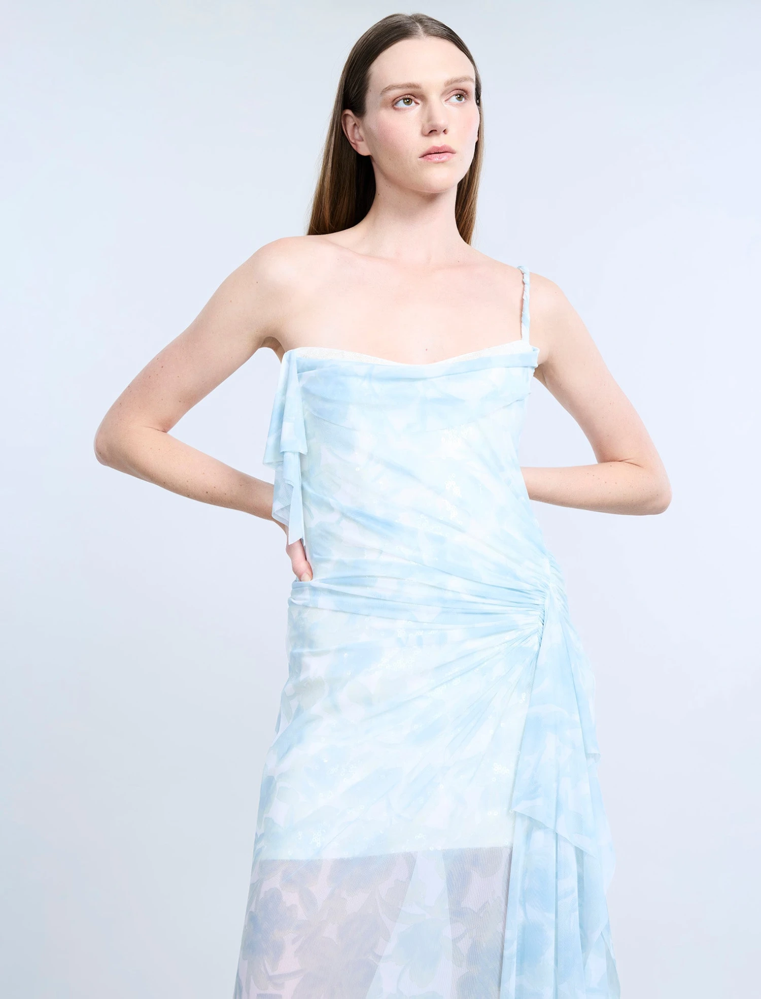 BCBGMAXAZRIA Mesh & Sequin Gown 7 BCBGMAXAZRIA Mesh & Sequin Gown - Image 7