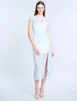 BCBGMAXAZRIA Mesh & Sequin Midi Dress -BCBGMAXAZRIA Shop 79114310 9249 1