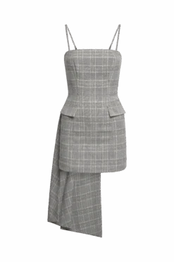 BCBGMAXAZRIA Glen Plaid Dress With Drape 17 BCBGMAXAZRIA Glen Plaid Dress With Drape -BCBGMAXAZRIA Shop 79114778 1