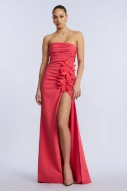 BCBGMAXAZRIA Flower Detail Gown