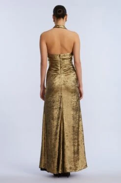 BCBGMAXAZRIA Lame Halter Gown -BCBGMAXAZRIA Shop 79114817 353 8