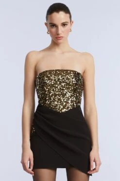 BCBGMAXAZRIA Sequin Crepe Dress -BCBGMAXAZRIA Shop 79114819 9414 4