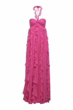 BCBGMAXAZRIA Ruffle Chiffon Gown -BCBGMAXAZRIA Shop 79114827 1