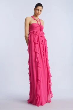 BCBGMAXAZRIA Ruffle Chiffon Gown -BCBGMAXAZRIA Shop 79114827 9390 3
