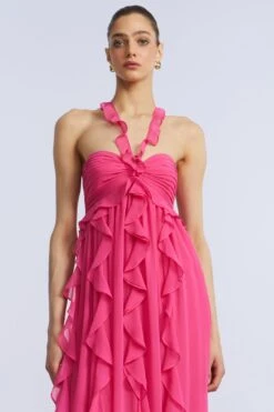 BCBGMAXAZRIA Ruffle Chiffon Gown -BCBGMAXAZRIA Shop 79114827 9390 4