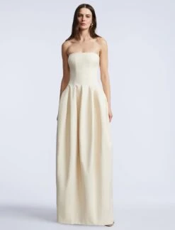 BCBGMAXAZRIA Solid Structured Gown