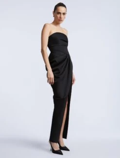 BCBGMAXAZRIA Solid Bodice Wrap Skirt Gown 12 BCBGMAXAZRIA Solid Bodice Wrap Skirt Gown -BCBGMAXAZRIA Shop 79114879 199 3