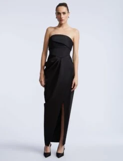 BCBGMAXAZRIA Solid Bodice Wrap Skirt Gown 15 BCBGMAXAZRIA Solid Bodice Wrap Skirt Gown -BCBGMAXAZRIA Shop 79114879 199 6