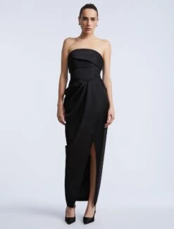 BCBGMAXAZRIA Solid Bodice Wrap Skirt Gown 16 BCBGMAXAZRIA Solid Bodice Wrap Skirt Gown -BCBGMAXAZRIA Shop 79114879 199 7