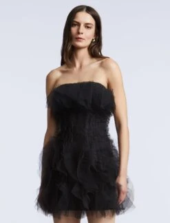 BCBGMAXAZRIA Solid Cascade Mini Dress -BCBGMAXAZRIA Shop 79114880 199 4