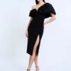 BCBGMAXAZRIA Solid Dress With Puff