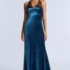 BCBGMAXAZRIA Lace Velvet Gown