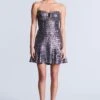 BCBGMAXAZRIA Strapless Sequin Mini Dress