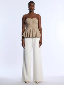 BCBGMAXAZRIA Stretch Linen Top -BCBGMAXAZRIA Shop 792022 4485 1