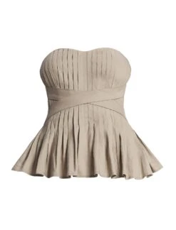 BCBGMAXAZRIA Stretch Linen Top -BCBGMAXAZRIA Shop 792022 4485 7