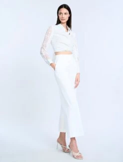 BCBGMAXAZRIA Lace Stripe Tie Back Top -BCBGMAXAZRIA Shop 79214244 9204 2