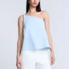 BCBGMAXAZRIA One Shoulder Braided Top