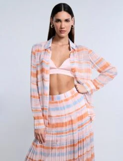 BCBGMAXAZRIA Chiffon Plaid Blouse -BCBGMAXAZRIA Shop 79214249 9246 5