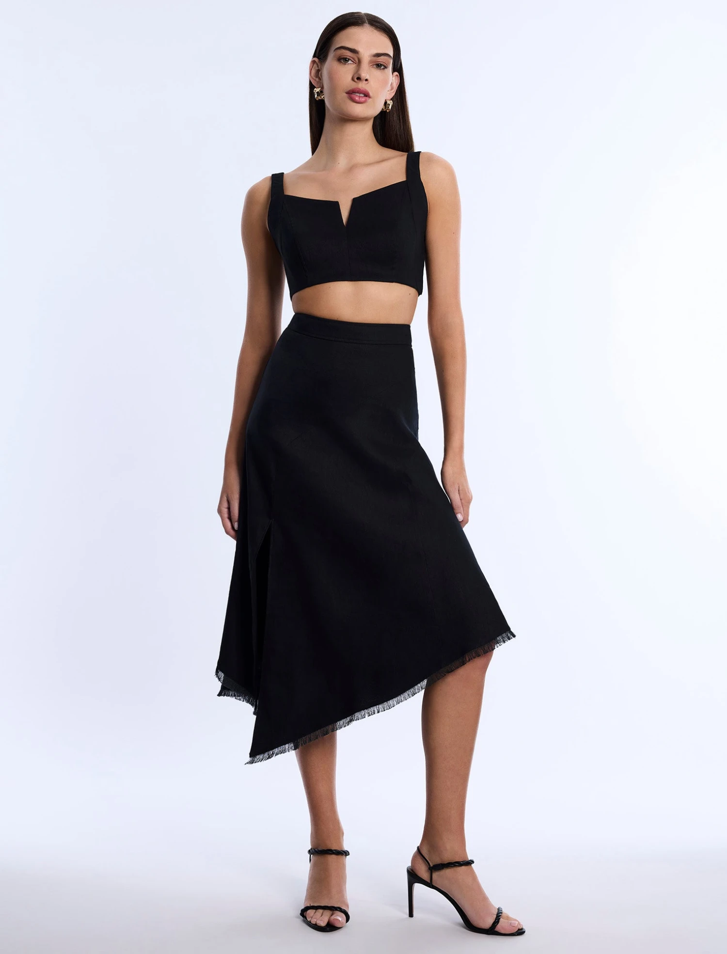 BCBGMAXAZRIA High-Slit Flared Skirt 4 BCBGMAXAZRIA High-Slit Flared Skirt - Image 4