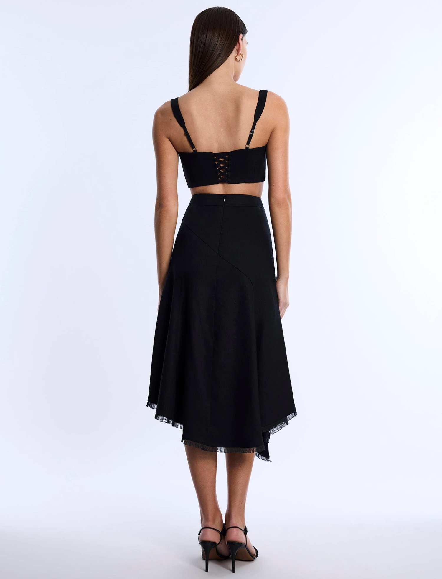 BCBGMAXAZRIA High-Slit Flared Skirt 2 BCBGMAXAZRIA High-Slit Flared Skirt - Image 2