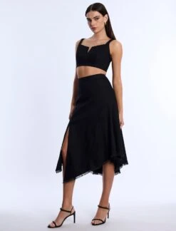 BCBGMAXAZRIA High-Slit Flared Skirt 11 BCBGMAXAZRIA High-Slit Flared Skirt -BCBGMAXAZRIA Shop 793063 199 3