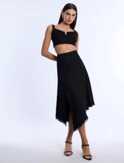 BCBGMAXAZRIA High-Slit Flared Skirt 13 BCBGMAXAZRIA High-Slit Flared Skirt -BCBGMAXAZRIA Shop 793063 199 4