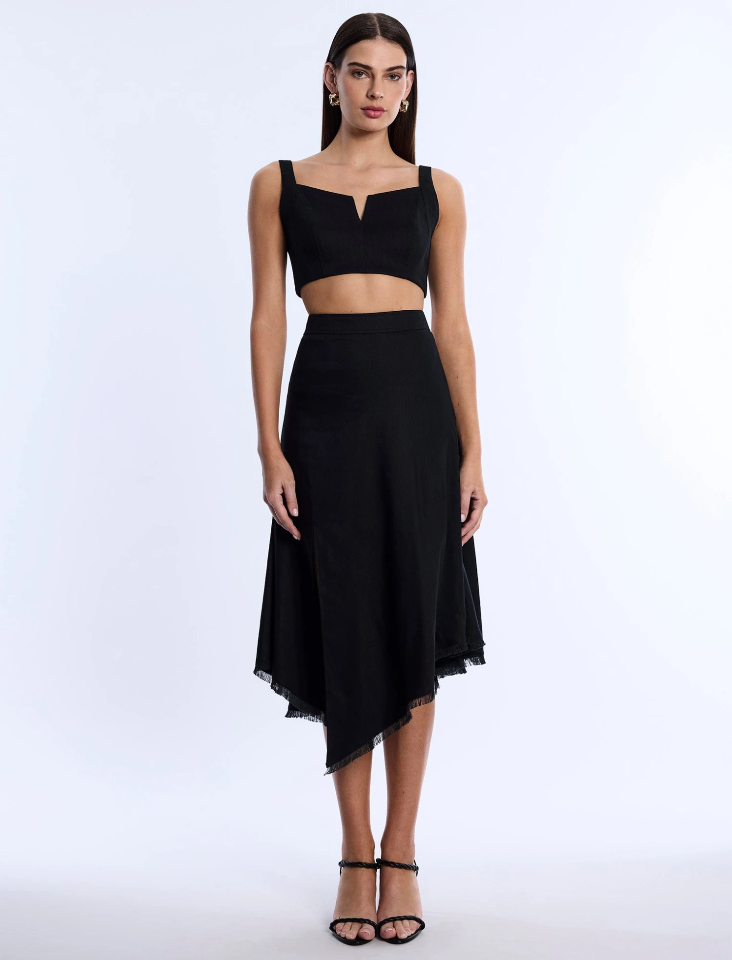 BCBGMAXAZRIA High-Slit Flared Skirt 6 BCBGMAXAZRIA High-Slit Flared Skirt - Image 6