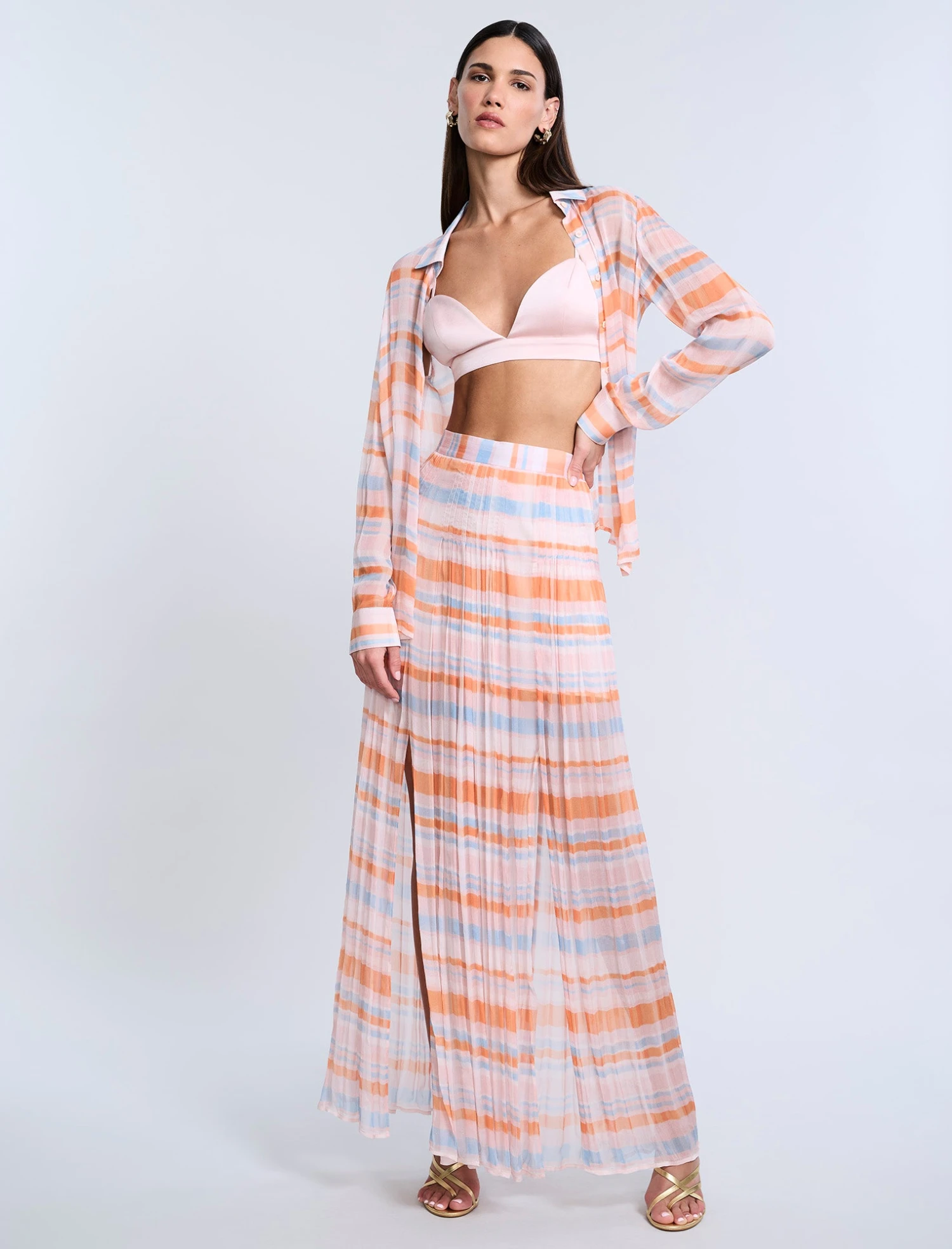 BCBGMAXAZRIA Printed Pleated Skirt 4 BCBGMAXAZRIA Printed Pleated Skirt - Image 4